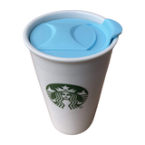 Slide Sky Blue Replacement Lid for Starbucks Ceramic Travel Mugs, Compatible With 10oz/12oz /16oz Tumbler
