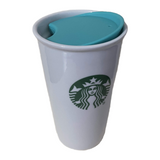 Teal Replacement Lid for Starbucks Ceramic Travel Mugs, Compatible With 10oz/12oz /16oz Tumbler