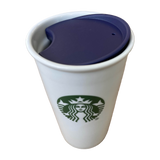 Navy Replacement Lid for Starbucks Ceramic Travel Mugs, Compatible With 10oz/12oz /16oz Tumbler