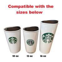 Replacement Lid for Starbucks Ceramic Travel Mugs, Compatible With 10oz/12oz /16oz Tumbler Combo x 11