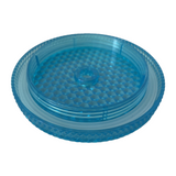 24 oz Tumbler Replacement Lid - Compatible for Starbucks Studded Diamond Grid Venti Cold Drink Tumbler Lid, Glossy Blue