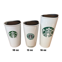 Black Replacement Lid for Starbucks Ceramic Travel Mugs, Compatible With 10oz/12oz /16oz Tumbler