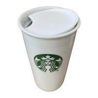 White Replacement Lid for Starbucks Ceramic Travel Mugs, Compatible With 10oz/12oz /16oz Tumbler