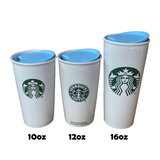 Blue Replacement Lid for Starbucks Ceramic Travel Mugs, Compatible With 10oz/12oz /16oz Tumbler