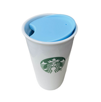 Blue Replacement Lid for Starbucks Ceramic Travel Mugs, Compatible With 10oz/12oz /16oz Tumbler