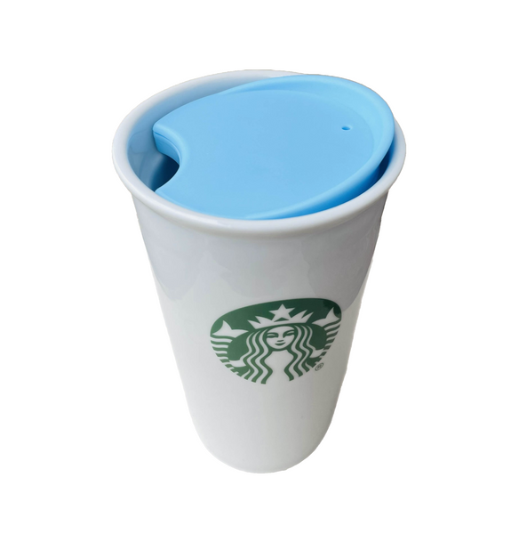 Blue Replacement Lid for Starbucks Ceramic Travel Mugs, Compatible