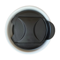 Slide Black Replacement Lid for Starbucks Ceramic Travel Mugs, Compatible With 10oz/12oz /16oz Tumbler