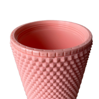 Matte Studded Venti Tumbler, 24oz Insulated Double Wall Cold Cup with Lid and Straw, Coral