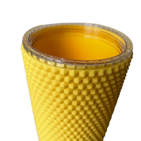 Matte Studded Venti Tumbler, 24oz Insulated Double Wall Cold Cup with Lid and Straw, Pineapple