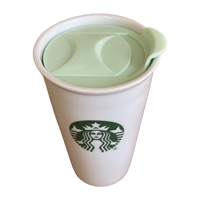 Slide Light Green Replacement Lid for Starbucks Ceramic Travel Mugs, Compatible With 10oz/12oz /16oz Tumbler