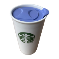 Slide Newton Blue Replacement Lid for Starbucks Ceramic Travel Mugs, Compatible With 10oz/12oz /16oz Tumbler