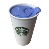 Slide Newton Blue Replacement Lid for Starbucks Ceramic Travel Mugs, Compatible With 10oz/12oz /16oz Tumbler