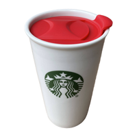 Slide Red Replacement Lid for Starbucks Ceramic Travel Mugs, Compatible With 10oz/12oz /16oz Tumbler