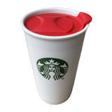 Slide Red Replacement Lid for Starbucks Ceramic Travel Mugs, Compatible With 10oz/12oz /16oz Tumbler