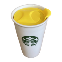 Slide Yellow Replacement Lid for Starbucks Ceramic Travel Mugs, Compatible With 10oz/12oz /16oz Tumbler