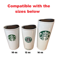 Replacement Lid for Starbucks Ceramic Travel Mugs, Compatible With 10oz/12oz /16oz Tumbler Combo x 4