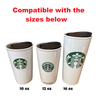 Teal Replacement Lid for Starbucks Ceramic Travel Mugs, Compatible With 10oz/12oz /16oz Tumbler