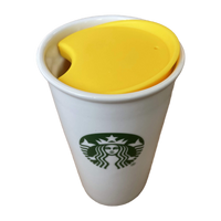 Yellow Replacement Lid for Starbucks Ceramic Travel Mugs, Compatible With 10oz/12oz /16oz Tumbler