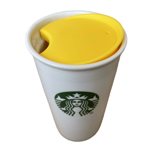 MIE Orange Starbucks Replacement Lid for Ceramic Travel Mug 10oz