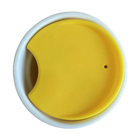 Yellow Replacement Lid for Starbucks Ceramic Travel Mugs, Compatible With 10oz/12oz /16oz Tumbler